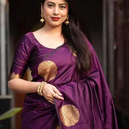 RUNAYA NX Woven Design Zari Pure Silk Banarasi Saree image 3