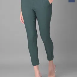 Comfort Lady Women Pack Of 2 Cotton Mid-Rise Trousers-image-96