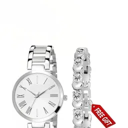 SZN Women Dial & Stainless Steel Straps Analogue Watch TN Silver&Bracelet Silver -V-image-10