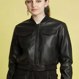 R.Code by The Roadster Life Co. Women Bomber Jacket image 2