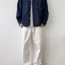 StyleCast x Revolte Spread Collar Denim Jacket image 4