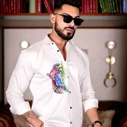 Foomer Men Standard Opaque Casual Shirt image 3