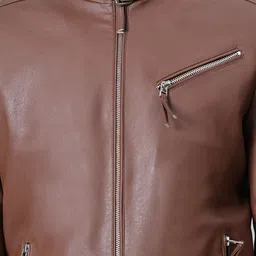 TBOJ Men Leather Lightweight Biker Jacket image 5