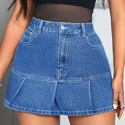 LULU & SKY Mini A-Line Denim Skirt-picture-23