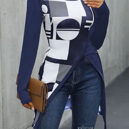 StyleCast Geometric Print Top-image-28