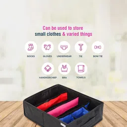 prettykrafts Pink & Black Printed Reusable Multi-Utility Organisers image 2