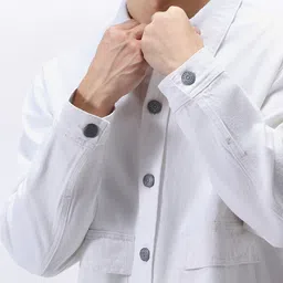 Urbano Fashion Men Spread Collar Solid Denim Jacket image 4