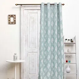 Ariana Turquoise Blue Ethnic Motifs Long Door Curtain-picture-26