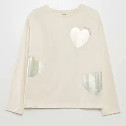 KIABI Girls Printed Extended Sleeves Pockets T-shirt-picture-22