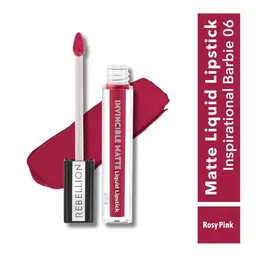 Rebellion Cosmetics Invincible Matte Liquid Lipstick-28.27 g-Inspirational Barbie 06 image 2