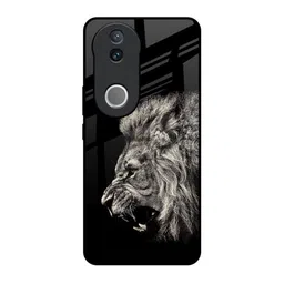 QRIOH Lion Graphic Printed Silicone Glass Vivo V50 5G Back Case-picture-29