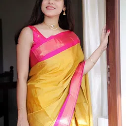 all about you Woven Design Zari Art Silk Kanjeevaram Saree-picture-12