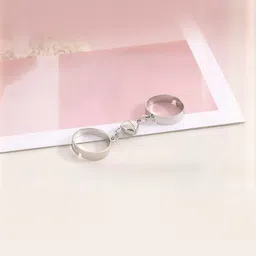 Vembley Alloy Silver Magnetic Heart Matching Couple Ring image 5