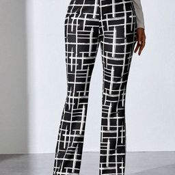 Stylecast X Slyck Women Geometric Printed Bootcut Trouser-picture-25