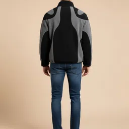 Mast & Harbour Men Geometric Colourblocked Tailored Jacket image 3