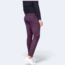 clothess stores Pack of 3 Men Regular Fit Blue Lycra Blend Trousers image 2