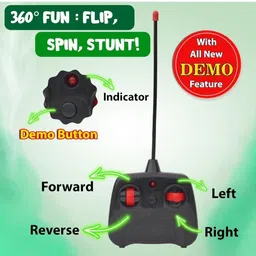 thankmummy Stunt Remote Control Car | Double-Sided RC Car with Flashing Lights & Music image 3