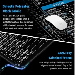 kaku Shortcut Key Desk Mat for Office, Excel, Word | Large Anti-Slip Mouse Pad Non Slip Base Mousepad image 3