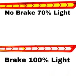 rohaneshop Hyundai Santro Rear Bumper Reflector 2 Function Waterproof Type - A Car Reflector Light image 4