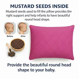 casahub Mustard Seeds Baby Pillow Pack of 1 Solid image 2