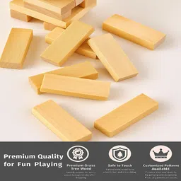 jingaplayme Wooden Tumbling Tower Toy | Stacking Blocks Puzzle Game for Kids & Adults-2 image 4