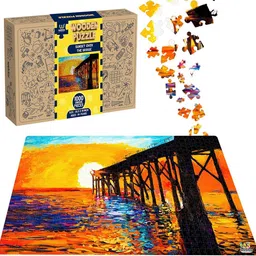 webby Sunset Over the Bridge Wooden Jigsaw Puzzle, 1000 Pieces image 5