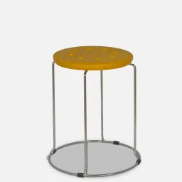 casacraft from pepperfry Biss Seating Stool In Yellow Color image 1