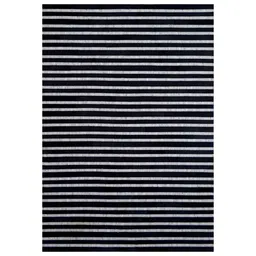 dazzhome Black & Silver Hair On Leather Stripes Hand Woven 5ftX7ft Carpet image 2