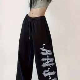 lugrantha Women Graphic Print Black Track Pants image 5