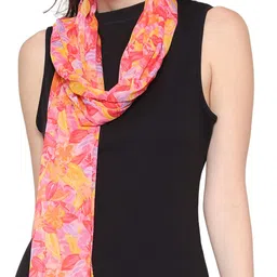 stolevilla Printed Chiffon Women Multicolor Scarf, Stole, Fancy Scarf image 5