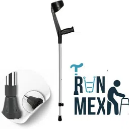 runmex FOR ELDERLY & PATIENTS Elbow walking stick BLACK Walking Stick Walking Stick image 2