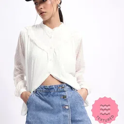 glitchez Women Relaxed Fit Fit Self Design Casual Shirt-picture-12
