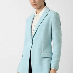 van heusen Women Checkered Single Breasted Formal Blazer image 4
