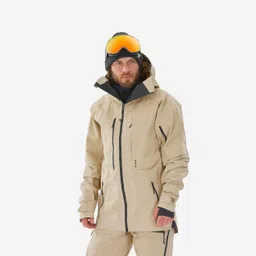 wedze Men's waterproof and breathable ski jacket FR 900-Beige-picture-12