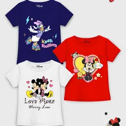 YK Disney Girls 3 Printed Applique T-shirt-picture-30