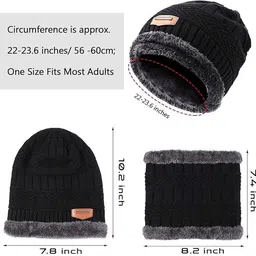 FLEXCYCAP Men Woollen Beanie & Neck Warmer image 4