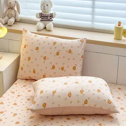 JC HOME Pink Conversational 140 TC Fitted Queen Bedsheet -1.50 m x 2 m image 5