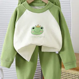 YK Girls Printed Long Sleeve T-Shirt With Trousers Clothing Set-image-81