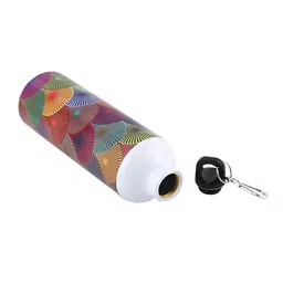 PENTADECO White & Red Single Aluminium Printed Single Wall Vacuum Water Bottle image 4