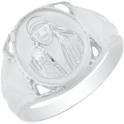dzinetrendz Silverplated Shirdi SAI BABA finger ring image 3