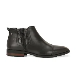 Delize Men Leather Round Toe Ankle Boots image 2