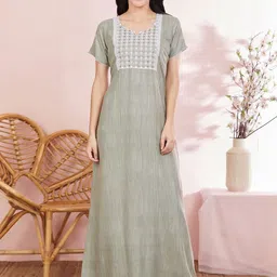 Sand Dune Embroidered Maxi Nightdress image 1