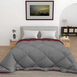 tundwal's Maroon & Grey Heavy Winter Single Bed Comforter image 2