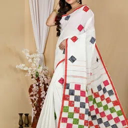 DipDiya Pure Cotton Handloom Taant Saree image 4