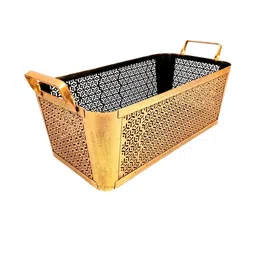 apka mart Gold-Toned Self Design Regular Fruit Organiser image 4