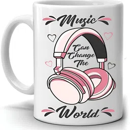 Mr UVD White & Pink Graphic Printed Ceramic Matte Mug 350 ml-picture-21