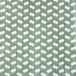 LUZDECOR Green & White Floral Printed 2 Pieces Long Door Room Darkening Eyelet Curtains image 4