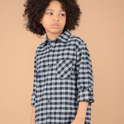 Crimsoune Club Boys Premium Slim Fit Opaque Checked Casual Shirt-picture-32