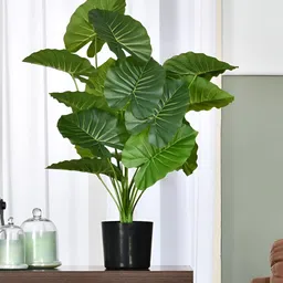 ARICK DECOR Green 1 Pieces Palm Artificial Plant With Pot-picture-27