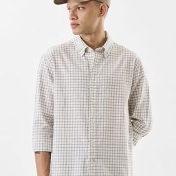 Snitch Men Grid Tattersall Checked Button-Down Collar Casual Shirt-picture-41